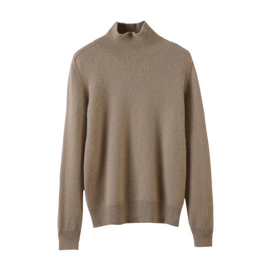 Women's elegant high stand collar autumn and winter sweater