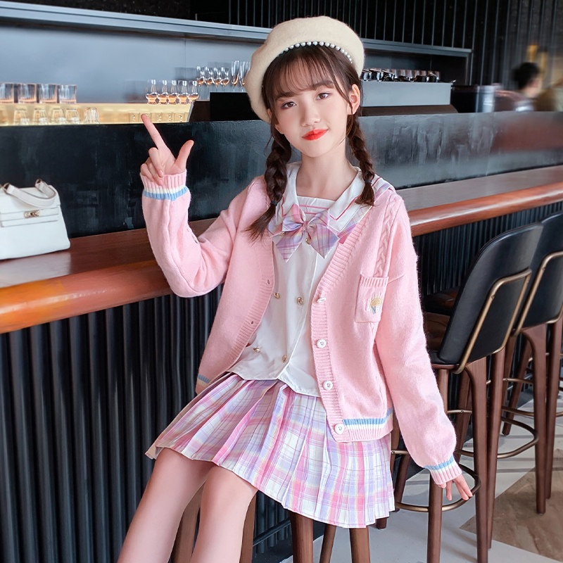 jk uniform skirt elementary school children's genuine winter girl zk group nepotism kundinck full set children autumn winter gk suit