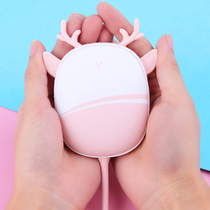 USB charging hand warmer mini warm baby warm palace warm belly with LED Micron light portable can be used as a charging treasure