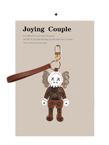 LVGEDETE hand kawns paparazzi pendant car key chain method Sheep leather backpack hanging decoration female old flower pendant