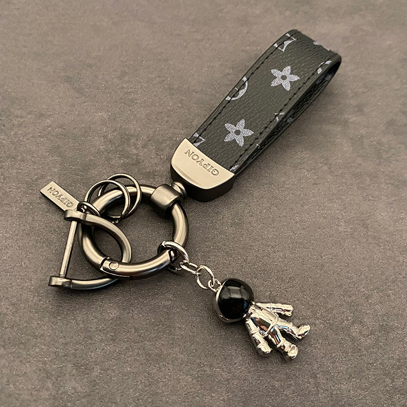 LVGEDETE car key buckle pendant cosmonauts astronaut keychain Shoulder Bag Hanging Accessories Woman Old Flower Pendant