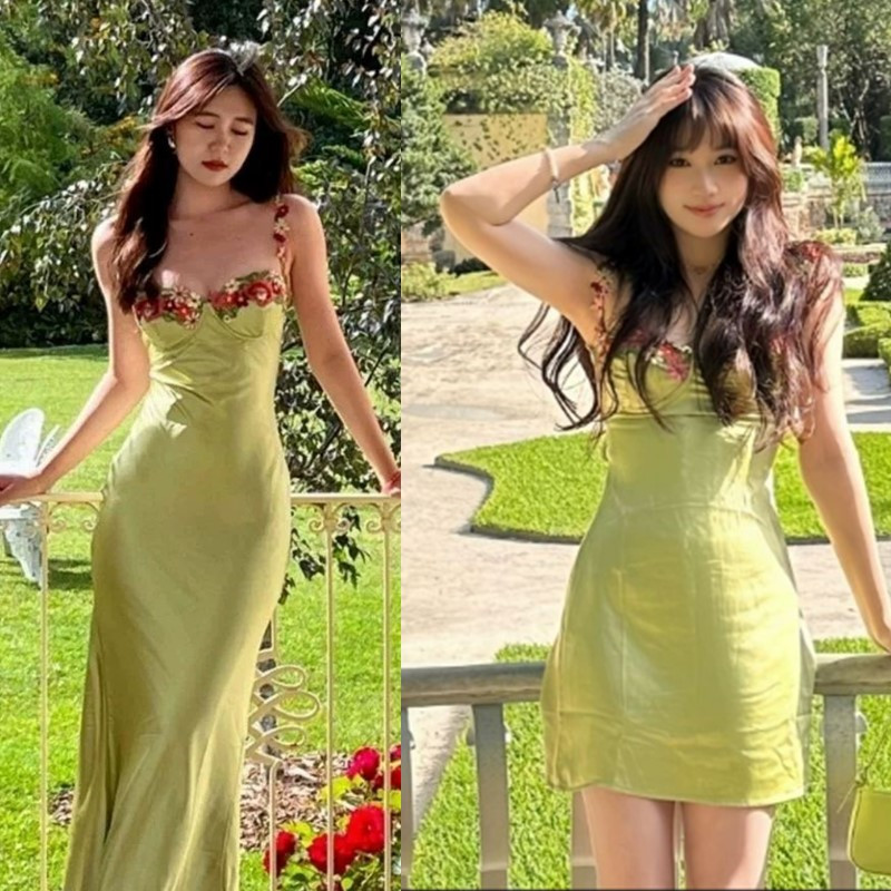 Some in Stock Princess Polly Avocado Green Sexy Embroidered Satin Spaghetti Strap Mini Dress Some in Stock Princess Polly Avocado Green Sexy Embroidered Satin Spaghetti Strap Mini Dress