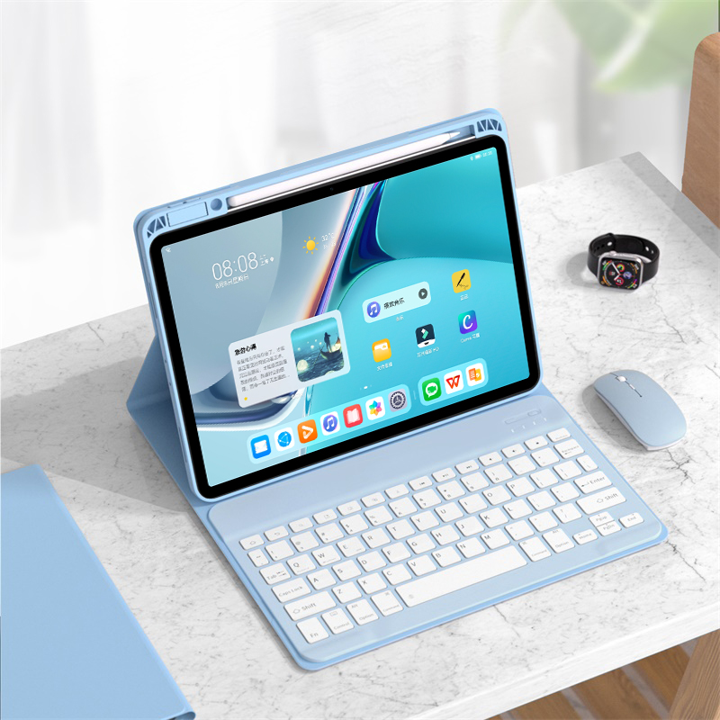 Apply Huawei 2022matepad11 Bluetooth Keyboard Honor v6 flat 10 4 protective sleeve ultra-thin v7pro10 8 with pen slot m6 magnetic suction silicone gel wrapping leather sheath girl