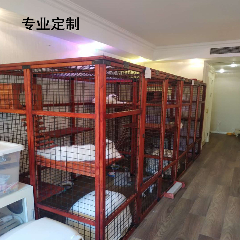 Special price cat cage home cat cabinet solid wood pet cage super free space three-story cat house can be customized indoor cat house