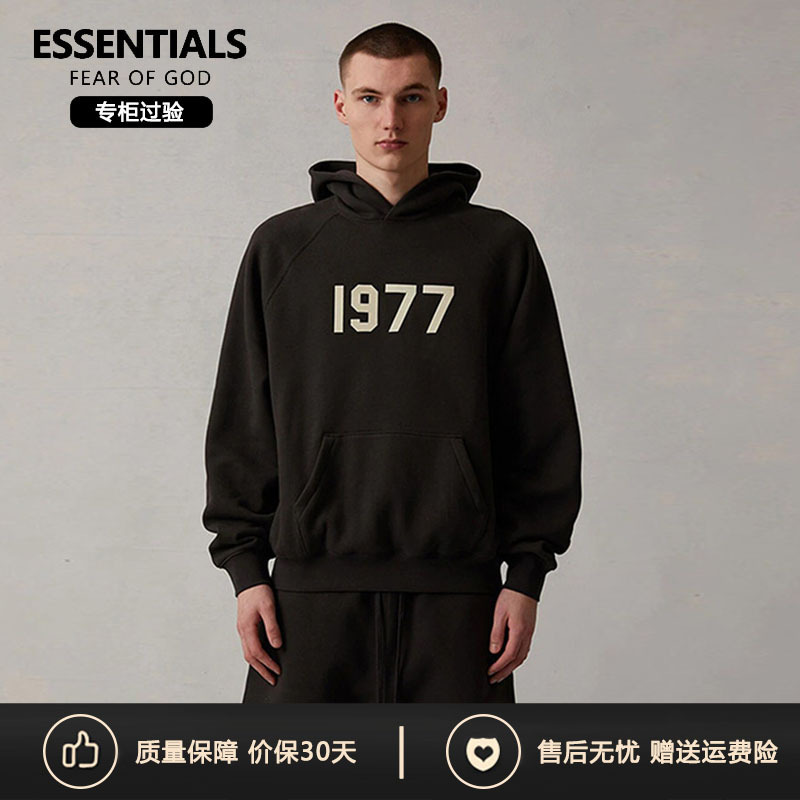 【Authenticity Verified】Zp Fog Hooded Sweatshirt Essentials Flocked 1977 Hoodie Loose Casual Trendy