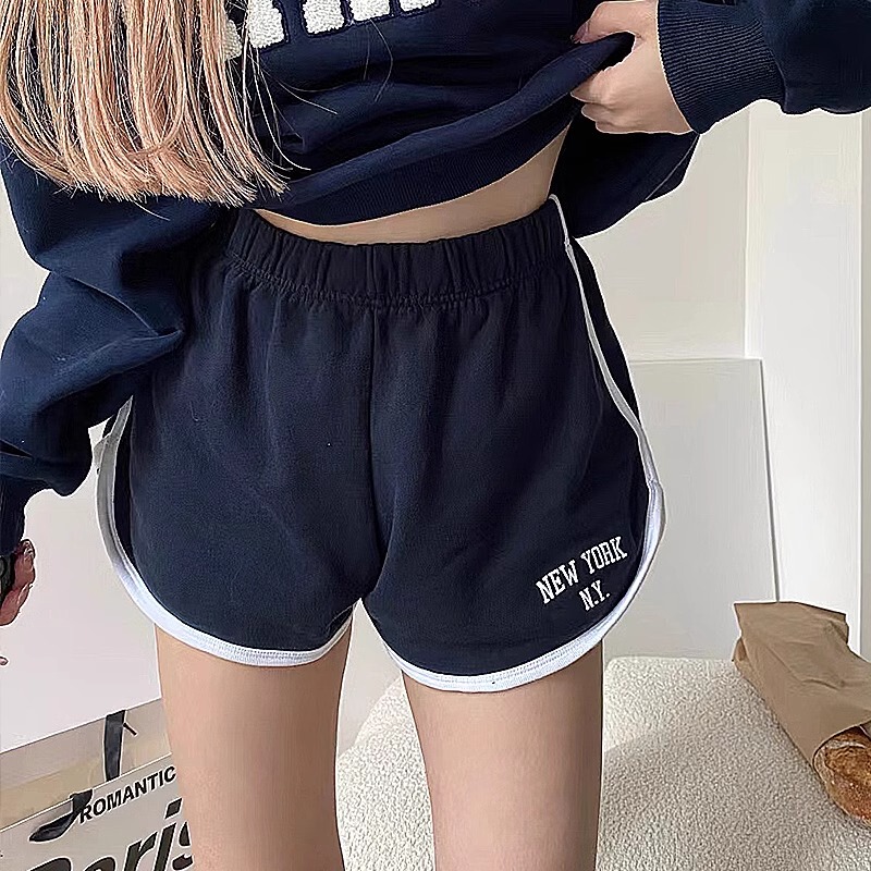 Clearance Bargain~ American Retro Style Outdoor Sports Shorts for Women, High-Waisted Slimming Casual Bm Three-Quarter Home Shorts