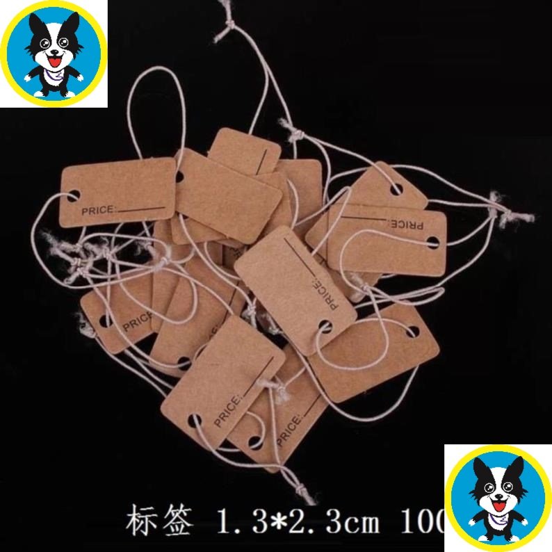 Kraft paper Glasses label tag Lanyard Clothing store Jewelry price tag Luggage Handwritten small label Flower shop Commercial