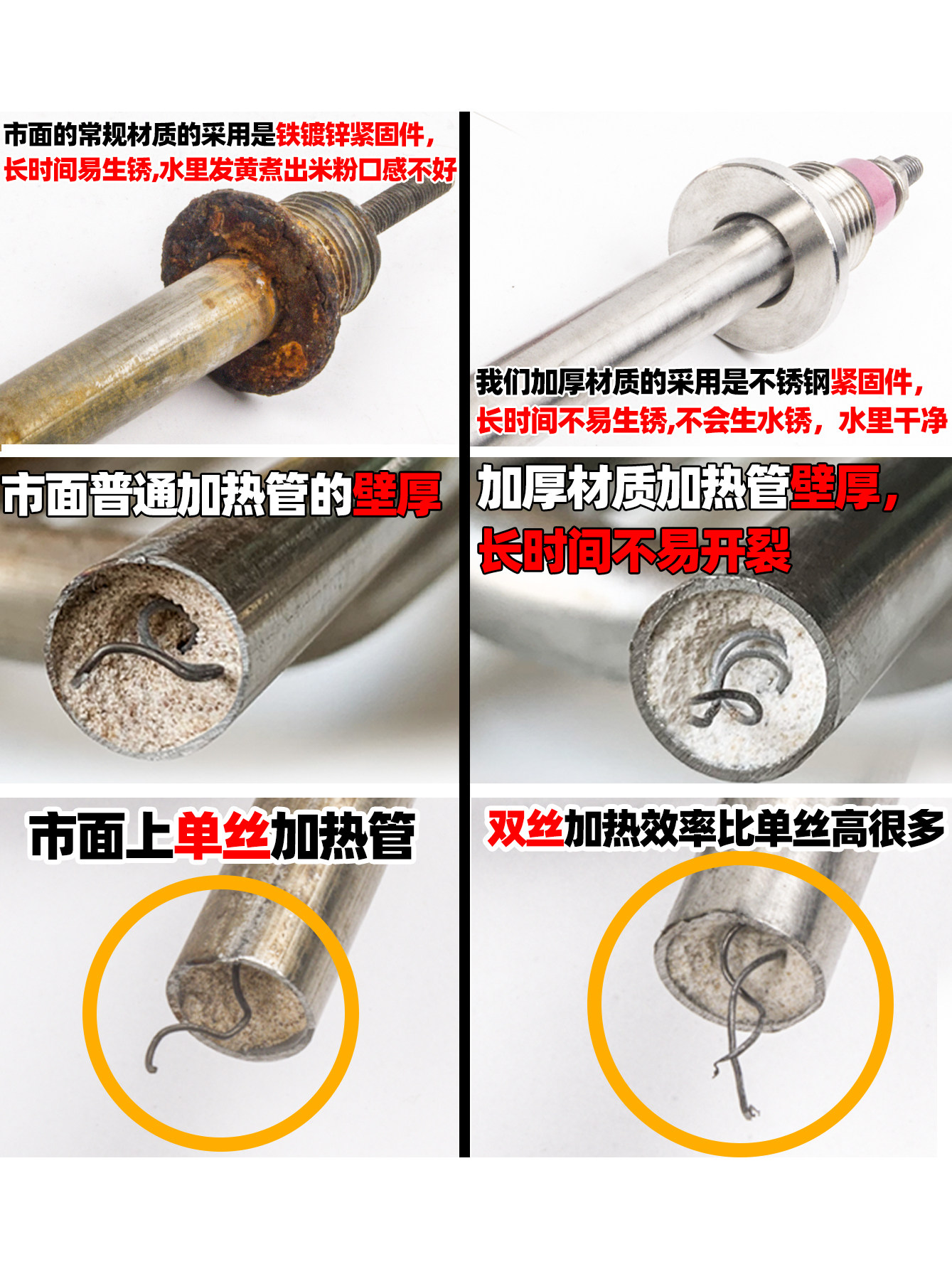 Steamer Rice Cooker Heating Tube, Steamer Rice Cabinet Electric Heating Tube, Rice Steamer Heating Tube 220V/380V 2/3/4/6Kw