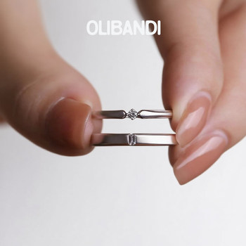 Original s925 silver couple couple ring niche design