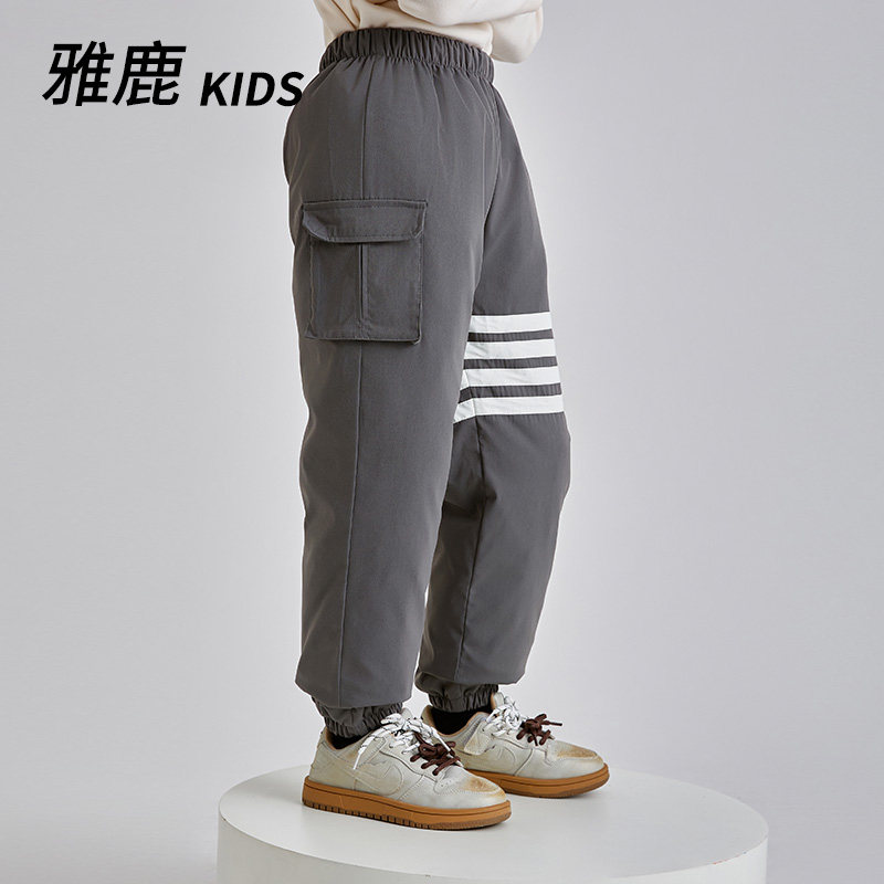 雅鹿 24年冬季款 儿童保暖加厚羽绒裤 双重优惠折后￥59包邮 110~160码2色可选