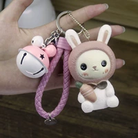 Кролик мелочевка+розовый белый+розовая веревка