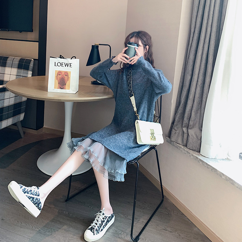 Nursing Clothes Autumn and Winter Outing Fashion Knitting Nursing Dresses Nursing Sweaters Hot Mom Styles Out in Winter