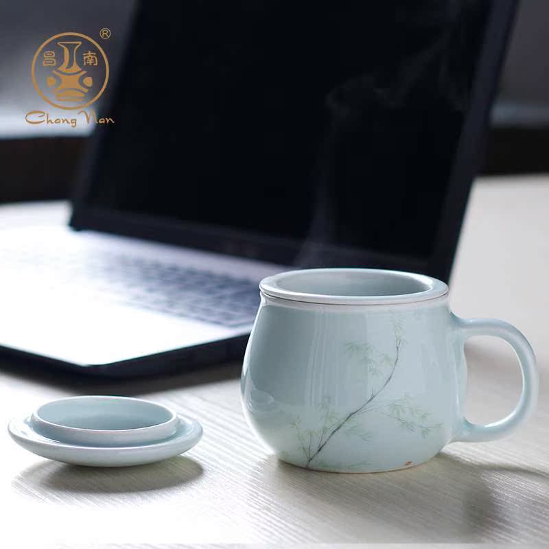 Famous brand shopping mall home easy to buy Changnan Yuanqing ceramic Jingdezhen tea separation tea set concentration