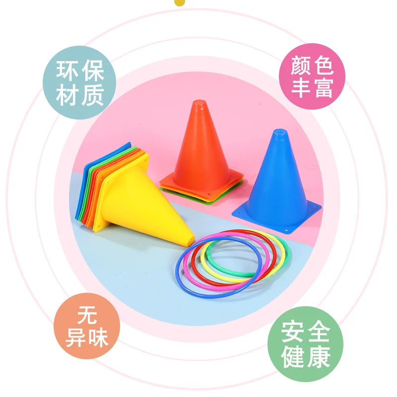 Rings, toy sensorics, plastic game props for training for kindergarten