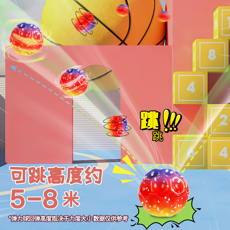 弹力球儿童玩具弹弹球发光月石球高弹力解压蹦蹦球户外运动女男孩,解压神器+潮流玩具,孩子最爱!-球类玩具-淘宝好物网