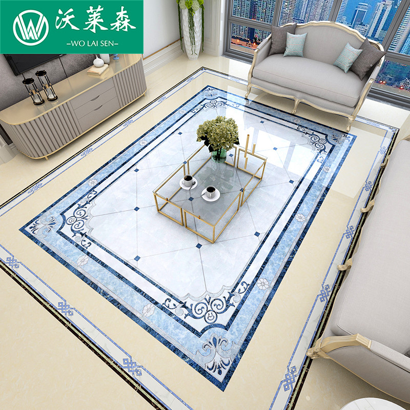 2019 new simple gray living room parquet floor tiles 800X800 floor tiles aisle dining room carpet tiles