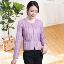 Autumn and winter down liner womens slim body light and thin warm down vest long sleeve with undercoat and down jacket
