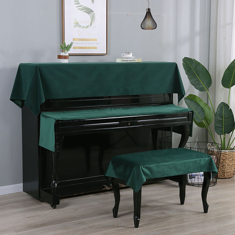 Piano Dust Cover Piano Cover Towels Three Sets Italian Suede Light Lavish Piano Guaib High-end Atmospheric Organ Cloak Cover Sleeve