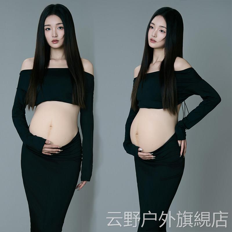 Photo Studio's New Maternity Photography Clothing, Black Simple Style, High-End Feel, Pregnant Mommy Belly Photo, Art Photo Photography Clothing