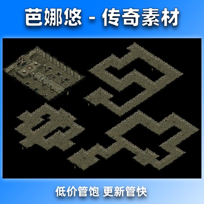 芭娜悠传奇真彩素材高清精品176沉默复古新玛雅神殿1-4层BOSS地图