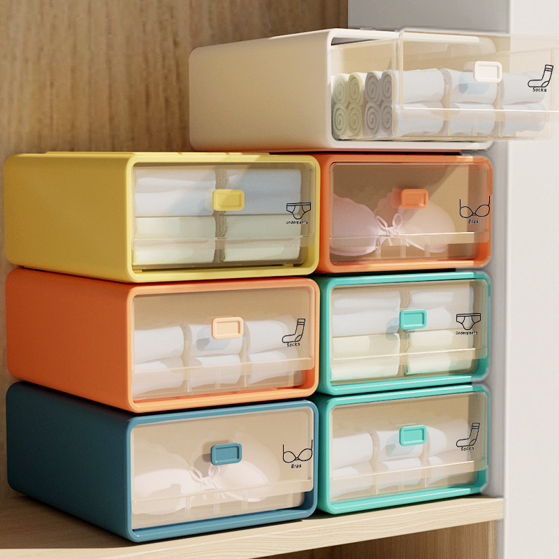 Underwear containing box Drawer Home Wardrobe Underpants Socks containing deities Bra Finishing Boxes Divided in Triple