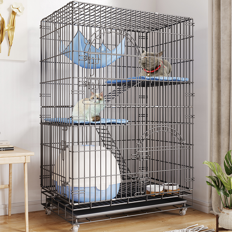 Cat Cage Home Interior Super Free Space Cat Villa Large with toilet one-piece kitty Cat House Cat House