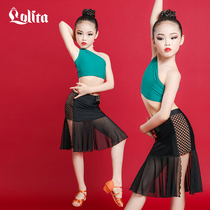  Lolita summer new Latin dance practice suit girls children children sleeveless performance suit Latin dance skirt suit