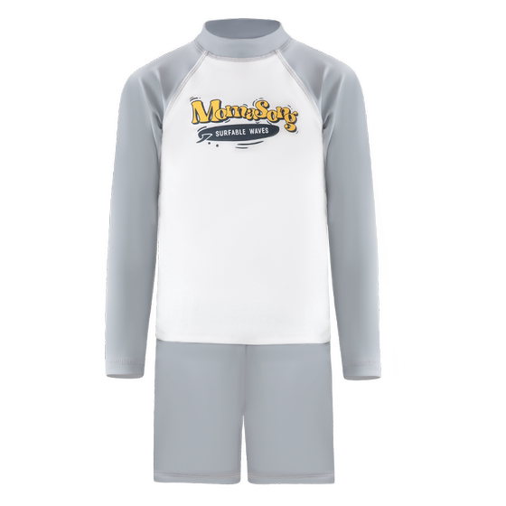 MomaSong Children's Swimsuit 2024 New Long -sleeved Boy Boy Boy Zhongdong Sunflow Swimsuit
