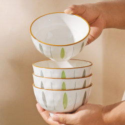 Underglaze Colored Rice Bowl, Particularly Beautiful Tableware, Small Bowl for Home Use, 2025 New Model Ceramic Eating Bowl, Noodle Bowl, Soup Bowl
