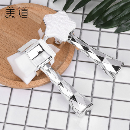 Wash face shampoo female soft hair cleaning face to black head silicone manual cleaning pores household