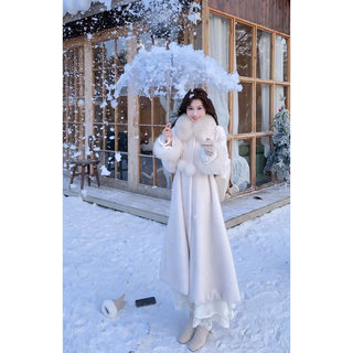 High-End Ladylike Woolen Coat for Women 2025 Winter New Casual Loose Thick Long Coat Fashionable Women's Clothing