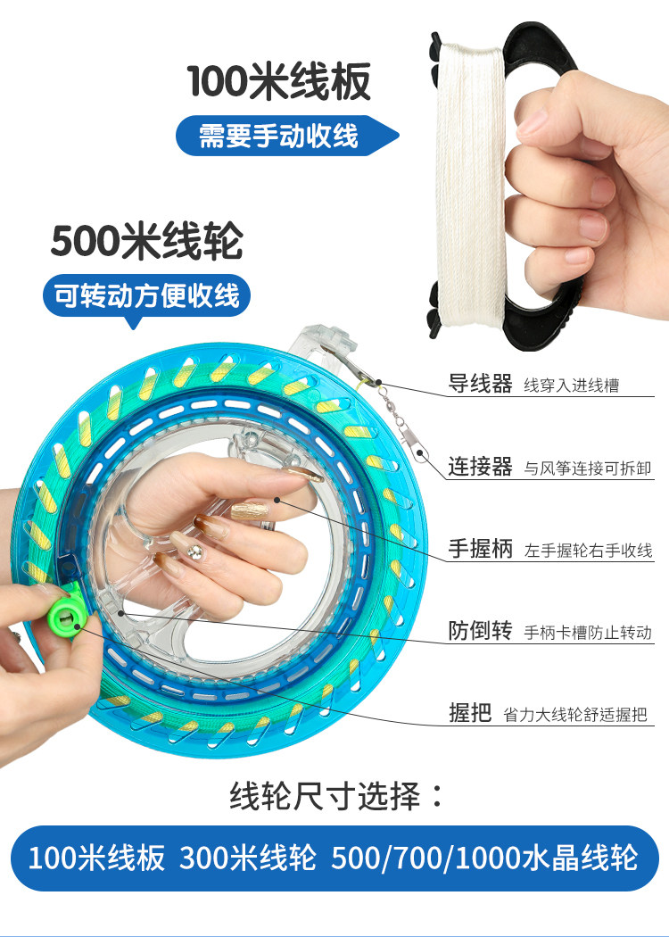 воздушный змей 蛋仔派对2024新款风筝微风易飞卡通潍坊儿童大人专用线轮盘网红