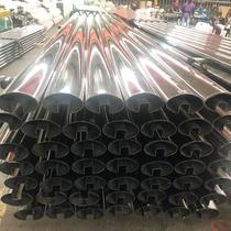 304 stainless steel oval slotted pipe recessed square pipe wire drawing single groove clip glass mirror double groove 30 thickened armrest