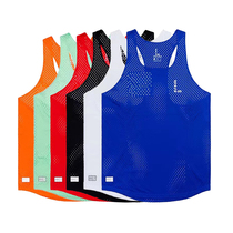 Zero resistance track and field training suit Marathon running suit Body examination breathable fitness vest Sprint race sports men