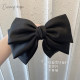 Black Bow Hair Accessory Satin Chiffon Top Clip Hair Accessory for Women Summer Spring Clip Internet Celebrity Hairpin Back of the Head Hair Clip