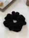 Black Velvet Scrunchie, High-End Hair Accessory, Elegant Hair Tie, Korean Simple Rubber Band for Ponytail, Women's Hair Tie