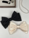 Cui Shang Black Bow Hair Accessory, High-End Satin Three-Dimensional Hairpin, Back of the Head Hair Accessory, Spring Clip, Women's Hair Accessory