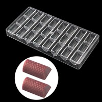 24 hold Diamond surface Strip Chocolate bar Molds,bonbon ca