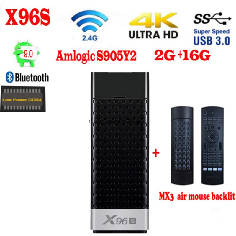 16G&MX3&&backlitS   tv   stick   android   9.0   amlogic   s905Y2   H.265   2.4 / 5G   WIFI   Blue