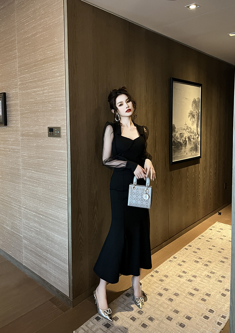 C3679 1880K VÁY ĐẦM LIỀN THÂN NỮ RUUREAG DÁNG ÔM BODY GỢI CẢM SEXY MÙA XUÂN THU ĐÔNG KIỂU ĐUÔI CÁ THỜI TRANG NỮ G05 SẢN PHẨM MỚI