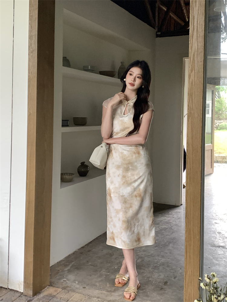 C3359 2640K VÁY ĐẦM LIỀN THÂN DÁNG DÀI NỮ RUUREAG MÙA HÈ PHỤC CỔ CỔ ĐIỂN THỜI TRANG NỮ G06 SẢN PHẨM MỚI