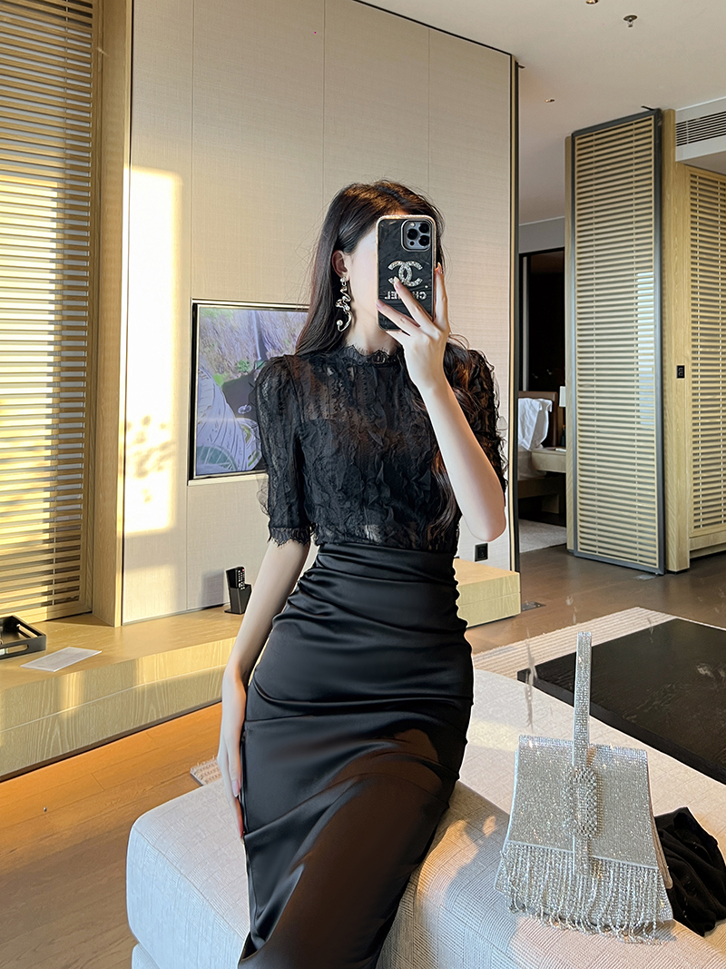C3334 1340K ÁO THUN NỮ RUUREAG DÁNG ÔM BODY GỢI CẢM SEXY NGẮN TAY MÙA HÈ THỜI TRANG NỮ REN G04 SẢN PHẨM MỚI