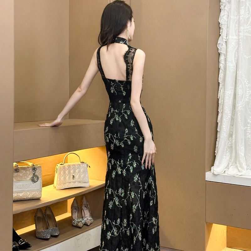 C3474 2150K VÁY ĐẦM LIỀN THÂN DÁNG DÀI NỮ RUUREAG DÁNG ÔM BODY GỢI CẢM SEXY MÙA HÈ PHỤC CỔ CỔ ĐIỂN HỌA TIẾT HOA THỜI TRANG NỮ G05 SẢN PHẨM MỚI