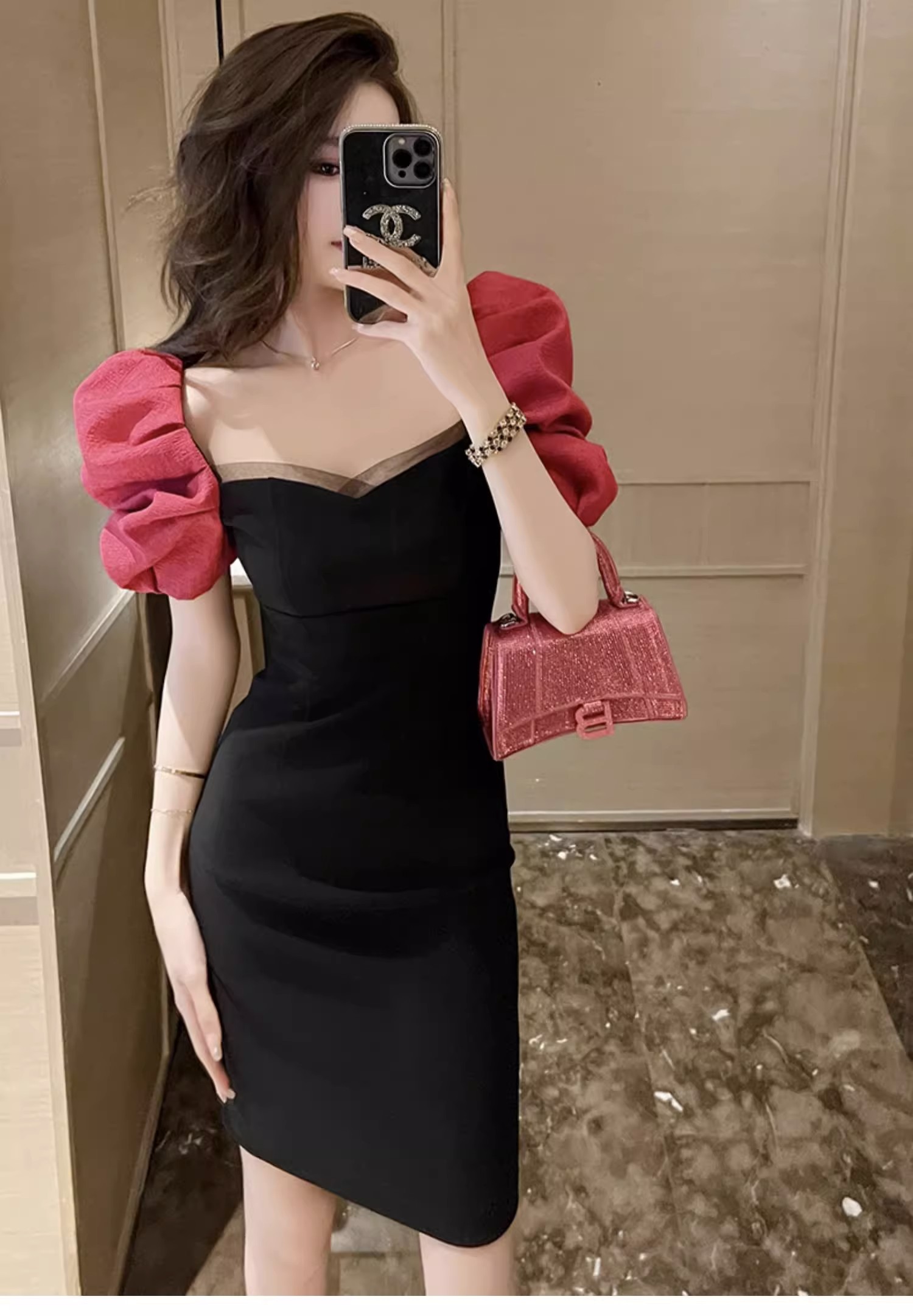 C3367 2060K VÁY ĐẦM LIỀN THÂN NỮ RUUREAG MÙA HÈ PHỤC CỔ CỔ ĐIỂN THỜI TRANG NỮ G05 SẢN PHẨM MỚI