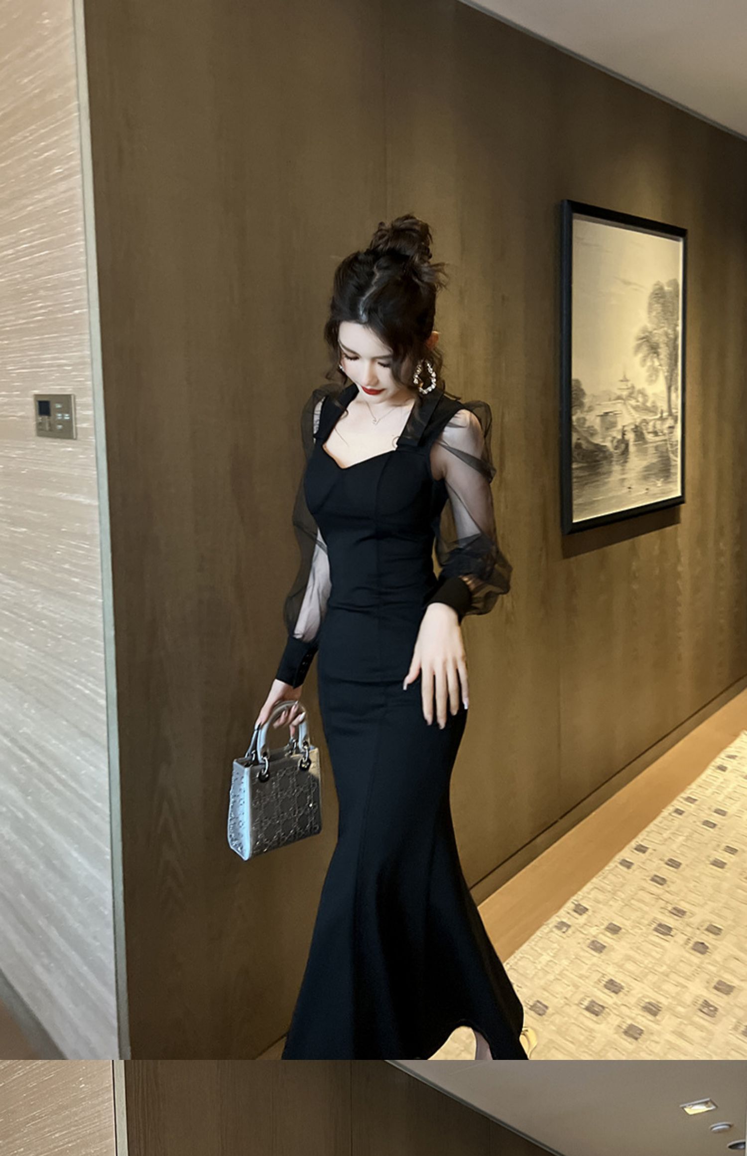 C3679 1880K VÁY ĐẦM LIỀN THÂN NỮ RUUREAG DÁNG ÔM BODY GỢI CẢM SEXY MÙA XUÂN THU ĐÔNG KIỂU ĐUÔI CÁ THỜI TRANG NỮ G05 SẢN PHẨM MỚI