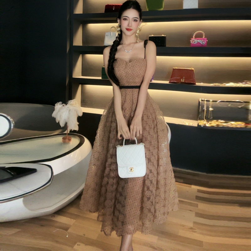 C3742 2640K ÁO HAI DÂY NỮ RUUREAG MÙA HÈ HAI DÂY HỞ VAI THỜI TRANG NỮ ĐỒ ĐI BIỂN VÁY MAXI G06 SẢN PHẨM MỚI