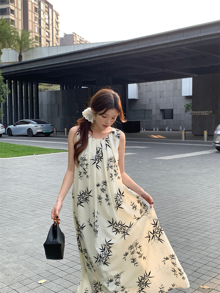 C3746 2640K VÁY ĐẦM LIỀN THÂN DÁNG DÀI NỮ RUUREAG MÙA HÈ PHỤC CỔ CỔ ĐIỂN THỜI TRANG NỮ ĐỒ ĐI BIỂN VÁY MAXI G06 SẢN PHẨM MỚI