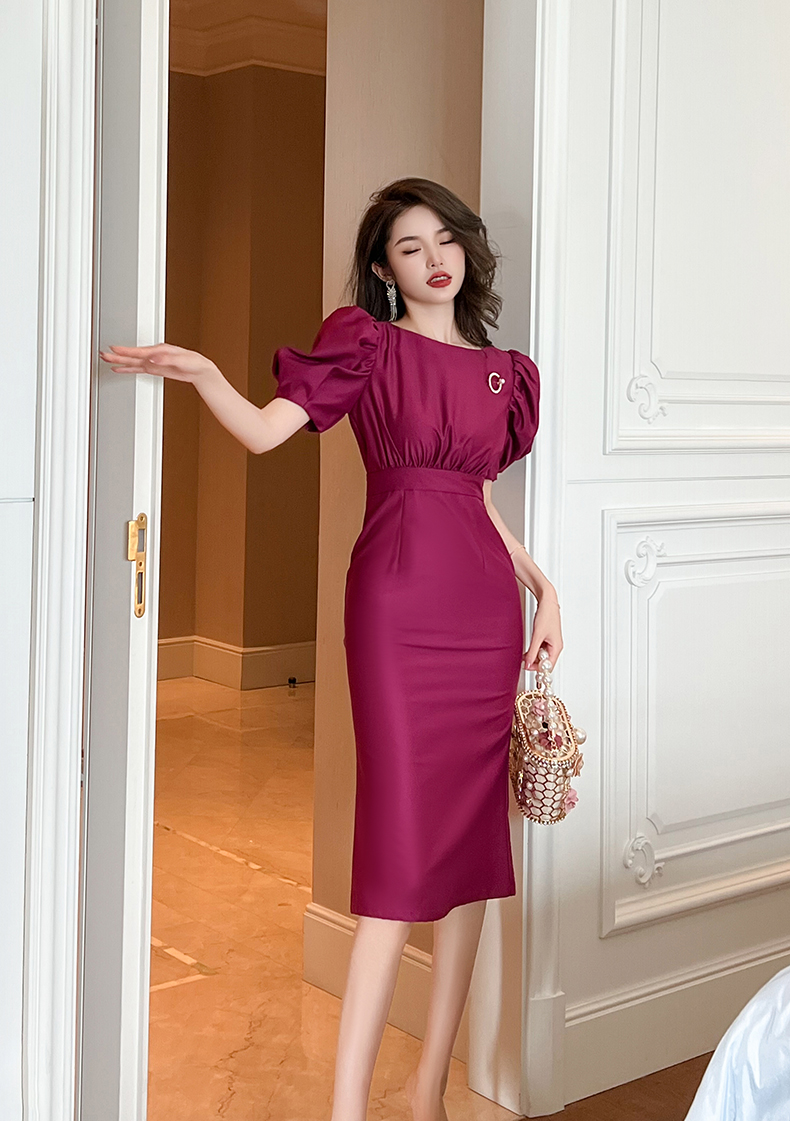 C3124 2010K VÁY ĐẦM LIỀN THÂN NỮ RUUREAG NGẮN TAY MÙA HÈ PHỤC CỔ CỔ ĐIỂN THỜI TRANG NỮ G05 SẢN PHẨM MỚI