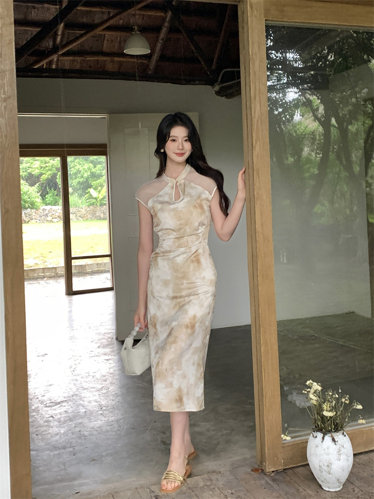 C3359 2640K VÁY ĐẦM LIỀN THÂN DÁNG DÀI NỮ RUUREAG MÙA HÈ PHỤC CỔ CỔ ĐIỂN THỜI TRANG NỮ G06 SẢN PHẨM MỚI
