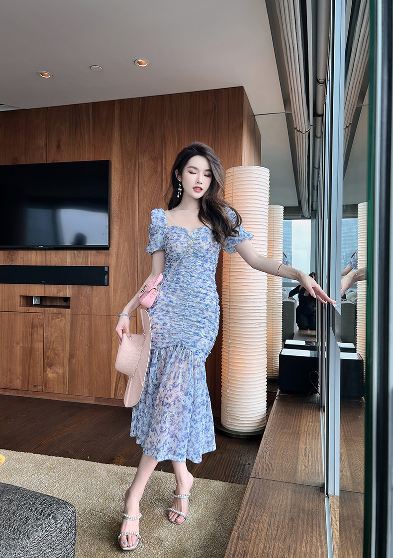 C3332 2260K VÁY ĐẦM LIỀN THÂN DÁNG DÀI NỮ RUUREAG MÙA HÈ HỌA TIẾT HOA THỜI TRANG NỮ G05 SẢN PHẨM MỚI